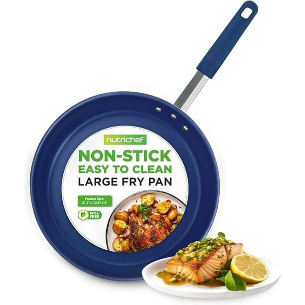 NutriChef NonStick Frying Pan, Skillet Cooking Pan, Ceramic Pan, Stain