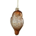 thumbnail image 3 of Northlight 4.5" Brown and White Glass Owl Christmas Ornament, 3 of 5