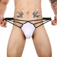thumbnail image 3 of Tanga de seda helada para hombre, sexy, de cintura baja, con abertura en la cadera y bolsa grande, lencería sexy, 3 of 6