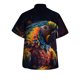 thumbnail image 3 of Camisas De Vestir Para Hombre Azul Hombres Casual Manga corta Primavera Verano Turndown Neck 3D Impreso Camisas Moda Top Blusa Camisas Ropa de playa (Black, XXL), 3 of 5