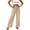 #02 Beige 【Mix, Match & Rotate: Stock Up on Daily Colors】, variant on Women's Linen Cotton Blend Loose Straight Leg Pants for Women with Pockets, Mid Elastic Waist Drawstring, Casual Wide Leg Flowy Trousers for Spring Summer, Lightweight Comfy