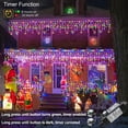 thumbnail image 4 of Luces navideñas Nielfoi, 33 pies y 400 LED, carámbano, colores para exteriores, 4 of 9
