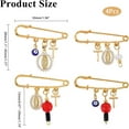 thumbnail image 2 of 4 broches de seguridad chapados en oro con colgante para mochilas, ropa e insignias., 2 of 5