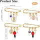 thumbnail image 2 of 4 broches de seguridad chapados en oro con colgante para mochilas, ropa e insignias., 2 of 5