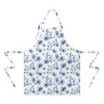 thumbnail image 2 of Pioneer Flower Floral Print Pattern Apron for Women and Men, Cotton Linen Waterproof with Pockets, Adjustable, 33x27 Inch for Kitchen, Gardening, BBQ, Salon, 2 of 6