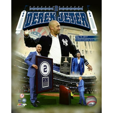 - Derek Jeter Jersey Retirement Composite Photo Print