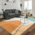 thumbnail image 2 of Haperlare Area Rug Boho Washable Rug Contemporary Floor Carpet Botanical Print Accent Rug Minimalist Area Rug Modern Abstract Rug, 5' x 7' Orange, 2 of 7