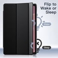 thumbnail image 2 of JETech Case for Lenovo Tab P12 12.7-Inch (2023 Model, TB370FU / TB371FU) with Stylus Holder, Slim Translucent Back Tri-Fold Stand Protective Tablet Cover, Auto Wake/Sleep (Black), 2 of 7