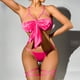 thumbnail image 2 of Gibobby Lencería mujer erótica Lencería Sexy para Mujer Vestido De Dormir Profundo Empalme De Encaje Ahueca hacia Fuera Mini Lenceria Body Mujer(Rosa caliente, CH), 2 of 5