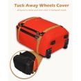 thumbnail image 3 of Hynes Eagle 42L Convertible Rolling Backpack - 22" Flight-Approved Carry-On Luggage with Smooth-Rolling Wheels, Removable Straps, and Hidden Telescopic Handle, Orange Red, 3 of 9