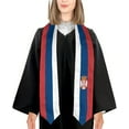 thumbnail image 3 of Serbia Flag Graduation Stole Shawl Sash Honor For Study Aboard International Students, 3 of 9