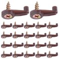 thumbnail image 1 of Homoyoyo 100Sets Brown Cabinet Glass Clips Mirror Holder Kit with High Stability and Quick Installation, 1 of 6