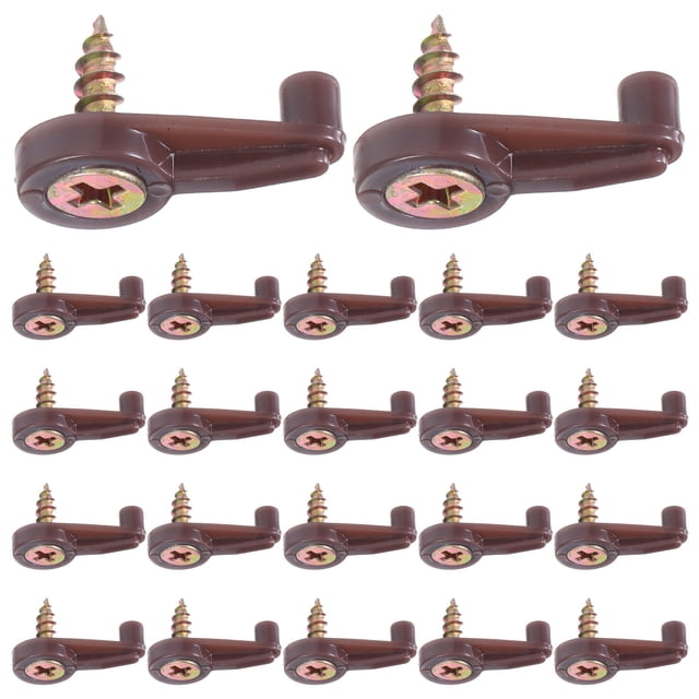 Homoyoyo 100Sets Brown Cabinet Glass Clips Mirror Holder Kit with High Stability and Quick Installation