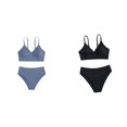 thumbnail image 1 of (2-Pack) Rinsvye Girls Cartoon Beach Sun Bikini 3 Piece Swimsuit Sets With Tankini Rash Guard And Skirt For Summer Pool, 1 of 3