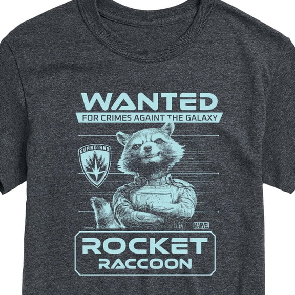 Guardians Of The Galaxy - Rocket Wanted Poster - Men's Short Sleeve Graphic T-Shirt