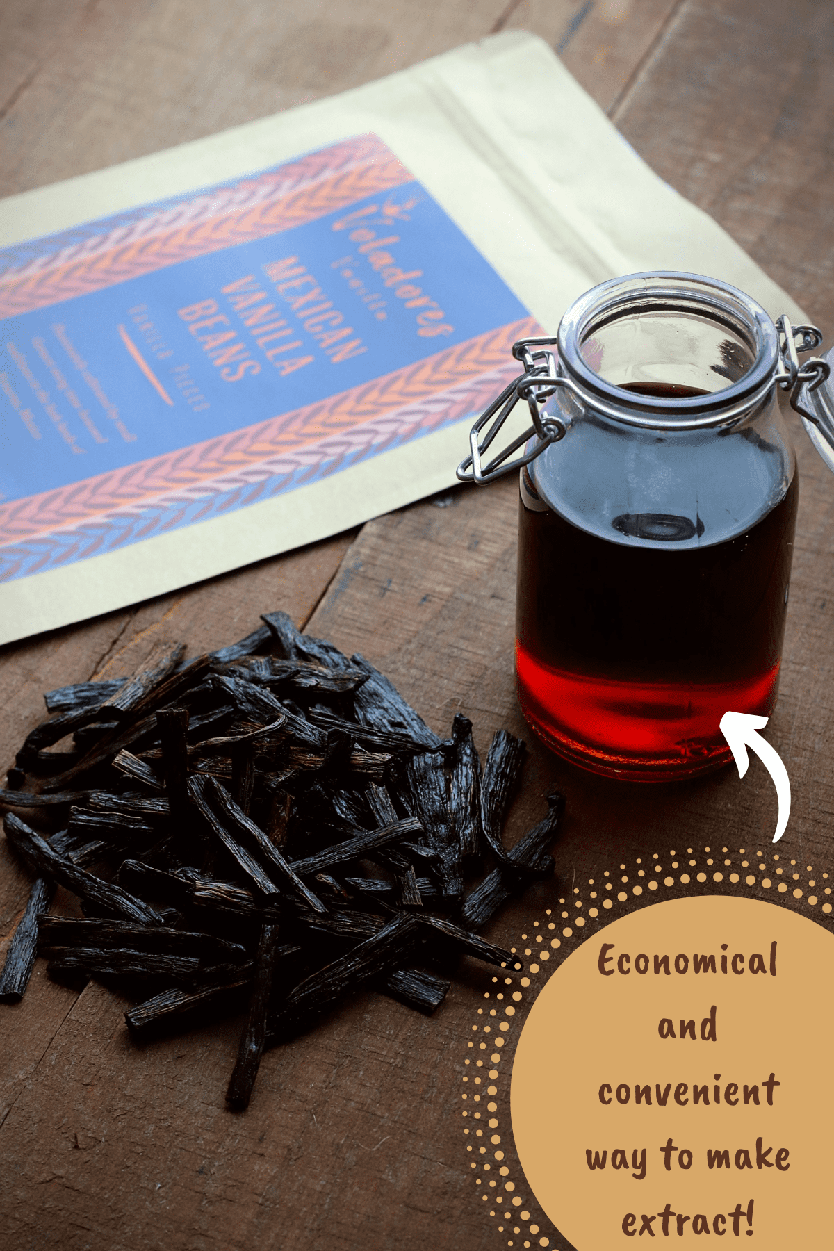 2 oz Mexican Vanilla Bean Pieces - Voladores Vanilla
