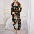 thumbnail image 5 of Kll Funny Farmers Print Women'S Long Sleeve Pajamas With Pants Sleepwear Loungewear 2 Set-X-Large, 5 of 9