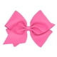 thumbnail image 1 of Wee Ones Lazo para el cabello clásico de grosgrain para niñas con centro de envoltura lisa en una pinza para el cabello WeeStay Lazo mini tamaño king hecho a mano Rosa fuerte, 1 of 2