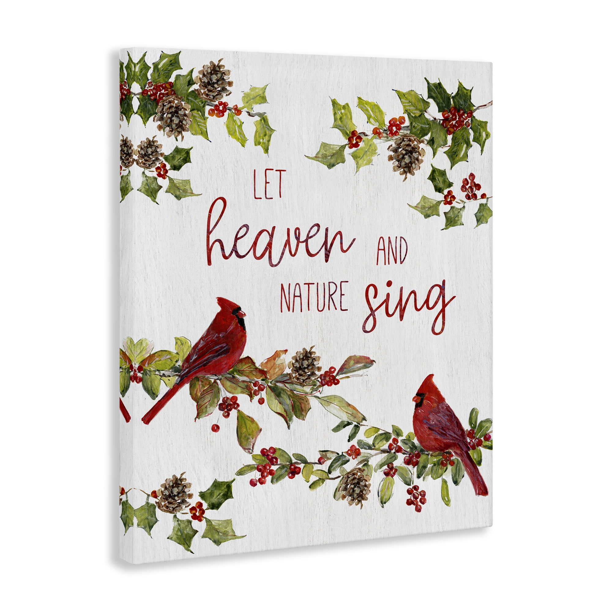 Stupell Industries Heaven & Nature Sing Holiday Painting Gallery Wrapped Canvas Art Prints Wall Art, 30 x 40