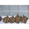 thumbnail image 6 of Ambesonne Modern Throw Pillow Cover 4 Pack, European Coffee Culture, 18", Caramel Brown Redwood, 6 of 6