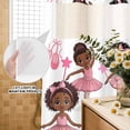 thumbnail image 2 of No Hook Shower Curtain with Built-in Rings - Pink Bow Ballet Cute Girl Washable Waterproof Fabric Bathroom Curtains for Hotel,Rentals, Stall 36 X 78 Inch , Ballerina Dancer, 2 of 9