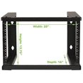 thumbnail image 5 of Sunny Lane6U Wall Mount Rack - Server Rack for 19 Inch IT Equipment Open Frame Rack – Network Rack for AV & Server Equipment 16” Deep Rack, Black, 5 of 7