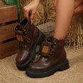 thumbnail image 2 of Brown Women Boots With Block Heel Comfortable Height For Walking And Standing For Extended Periods, 2 of 9