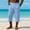Blue, variant on Mens Business Casual Capri Pants, Button Waist Pleated Design with Modern Tailored Silhouette Blue S