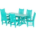 thumbnail image 3 of Paradise 7-Piece Square Trestle Chair Outdoor Dinning Set, 3 of 7