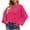 Hot Pink, variant on Lovskoo 2024 Sweaters for Women Trendy Casual Color Retro Knitting Long Sleeve Round Neck Sweater Watermelon Red