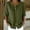 Army Green, variant on Women's Round Neck Short-Sleeved Button-Down Shirt Top, Casual Summer Blouse