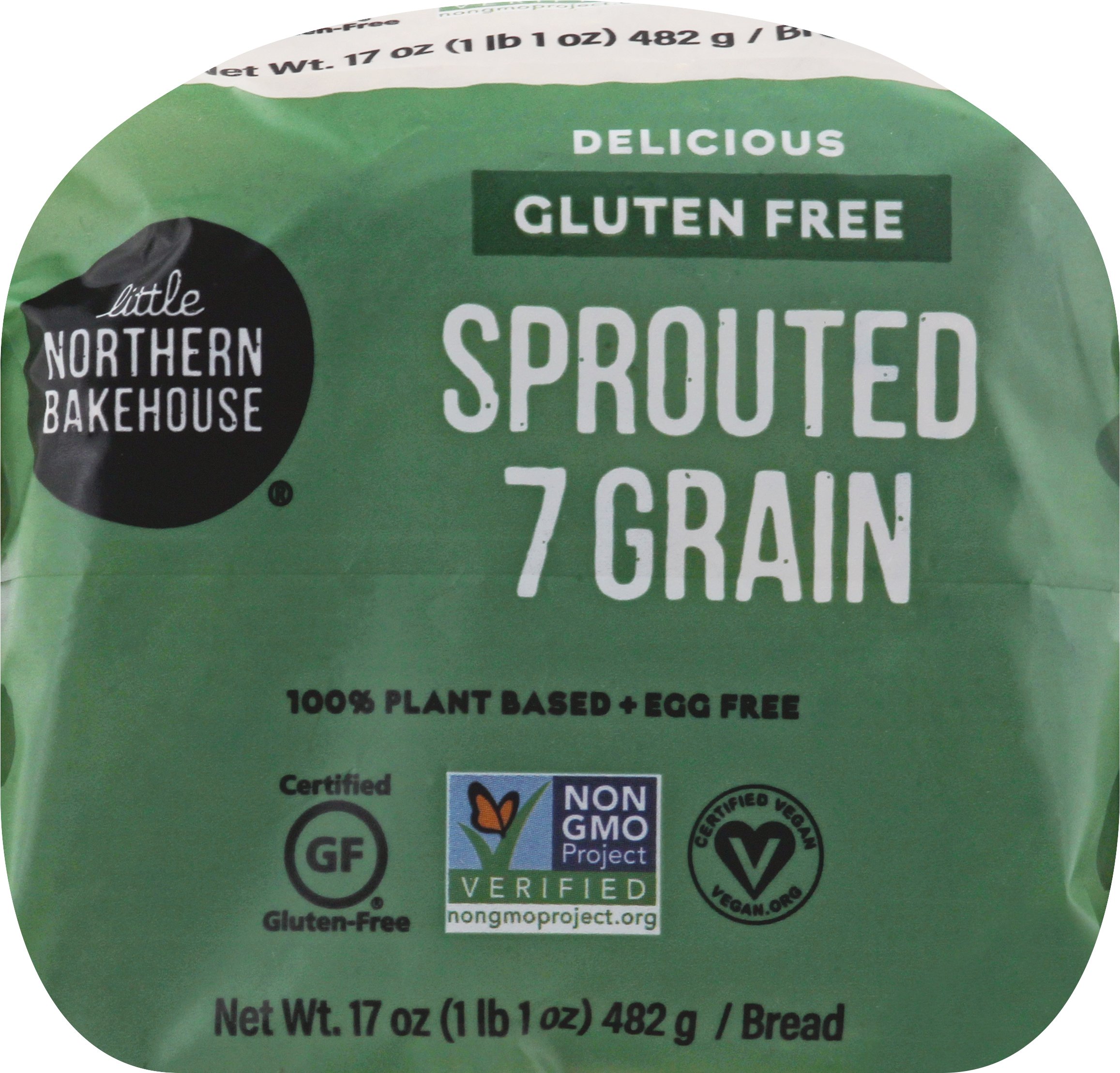 Little Northern Bakehouse Sprouted 7 Grain Bread, 17 Ounce -- 6 per case.