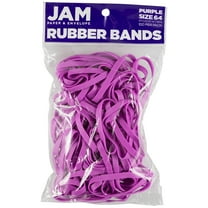JAM Paper Rubber Bands, Size 64, Purple, 100 per Pack