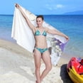 thumbnail image 7 of Butterfly Purple Iris Flower Beach Towel 31" x 71", Quick Dry Bath Towel Super Absorbent Lightweight Travel Towel for Beach Yoga Swim Sport Camping Holiday, 7 of 7