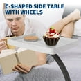 thumbnail image 3 of Adjustable Height Side Table with Wheels & 360° Swivel | Multi-Functional c-Shape End Table for Small Spaces | Modern Night Stand for Living Room, Bedroom & Office Use, 3 of 7
