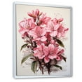 thumbnail image 2 of Designart "Blissful Floral Adornment I" Rhododendron Floater Framed Canvas Art Print, 2 of 5