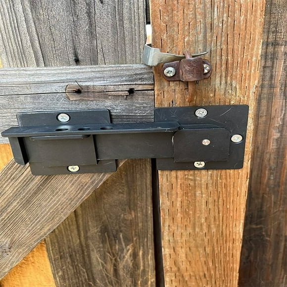 Flip Gate Latch Lock, Adjustable Flip Gate Latch Lock with 3 Padlock Hole, Heavy Duty Aluminum Alloy Door Latch