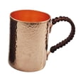 thumbnail image 3 of Taza de café de cobre, tazas de cóctel con asa, fácil de limpiar, portátil, para té, cerveza, taza para beber, para bar, viajes, hogar, fiesta, Oro, 3 of 8