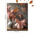 thumbnail image 3 of Qisvanset Framed Canvas Wall Art, 12x16 Inch Pink Bow Floral Girly Apartment Wall Print, 3 of 5