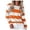 Z02 Orange-2, variant on LINGLANG Womens Tops Trendy Casual Crew Neck Long Sleeve Color Matching Printed Top T Shirt Under $5