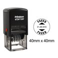thumbnail image 1 of Printtoo Self Inking Round With Faxed Text Office Stationery Dater Stamp Date Rubber Stamp-Black, 1 of 1