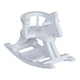 thumbnail image 2 of 1:12 Caballo mecedora de madera blanca Dormitorio Comedor Adornos de simulación, 2 of 4