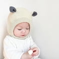 thumbnail image 6 of Scarf Woolen Earflap Hood Warm Skull Knit Caps，Crochet Earflap Pilot Hats Beanie Cap for Toddlers Baby Girls and Boys, 6 of 8