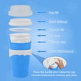 thumbnail image 3 of Taza para hacer granizados – DIY Magic Slushy Maker Squeeze Cup, taza portátil para batidos para hacer jugos, leche y helado, taza de sílice de doble capa con tapa y pajita para amigos, regalos famili, 3 of 5