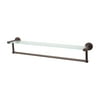 Organize It All Glass Shelf and Towel Bar in Orb and Black