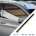 thumbnail image 3 of Película de Tinte para Ventanas de Coche Nano Cerámico Único Bargains VLT 5% IRR 70% UVR 80% Negro 6.56ft x 11.8in Película de Privacidad 2mil PET 1 Pcs, 3 of 7