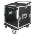 thumbnail image 2 of Sound Town 10U PA DJ Pro Audio Rack/Road ATA Case with 11U Slant Mixer Top, 20 Rackable Depth and Casters, 10 Space Size, Pro Tour Grade (STMR-10UW), 2 of 6