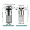 thumbnail image 6 of ZenCart 1/2/4 Sets Leakage Stopper Stainless Steel Floor Drain Filter Bathroom Sink Stopper Drain Stopper Filter Bathtub Drain Hair Catcher, 6 of 8