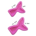 thumbnail image 4 of Juego de 3 moldes de silicona para fondant, chocolate, gelatina, caramelo, antiadherente, sin BPA, herramienta de decoración para hornear cupcakes, colas de sirena (grande + pequeña) + conchas de mar, 4 of 8