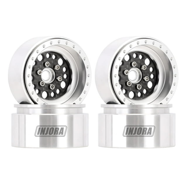 Llanta INJORA 1.9 Beadlock Offset, 10 mm, fibra de carbono, aluminio